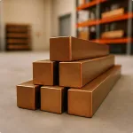 Квадрат бронзовый 26х26 мм БрАЖ9-4 прессованный полутвёрдый ГОСТ 1628-2019